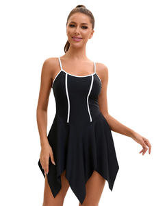 Maillot de bain de fitness à motif uni avec découpe dans le dos pour femmes européennes et américaines, grande taille, sexy et respirant - Product Image 3
