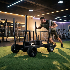 Chariot de fitness à résistance à 8 vitesses, type poussoir, avec fonction de traction par corde, pour entraînement en salle de sport commerciale, vente en gros à faible MOQ - Product Image 5