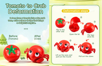Jouet Robot Figurine Déformable Fruits Légumes Carotte Maïs Tomate Perroquet Girafe Crabe