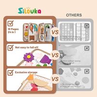 Livre et tableau d'activités silencieux en feutre de conception colorée en gros d'usine adaptés à l'apprentissage préscolaire des bébés
