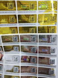Etiqueta Cosmética Holográfica Verde de Alta Seguridad, Cada Etiqueta con Número de Serie Diferente, Código de Verificación Impreso - Product Image 3