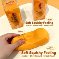 Knapperig boterachtig squishy speelgoed, langzaam rijzend, stressverlichtend, zacht piepend fidget-speelgoed, sensorisch squishy speelgoed, cadeau