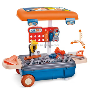 Artisan Tool Suitcase Table 3in1 Mini Repair Plastic Screw Tool Luggage Play <strong>Work</strong> <strong>Bench</strong> Set Pretend Play Toy <strong>Kids</strong> - Product Image 3