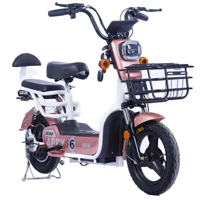 China New Multi-Colored Strong Endurance Electronic 3-Speed Electric Bike Basket Cheap Big Power 500W Pedals Adult Scooter