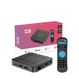 S8 ATV UI Android Tv Box 4k Android 11 Amlogic S905W2 2G 16G 4gb 32gb 2.4G 5G Ip tv Dual Band Wifi media player comparer avec ta