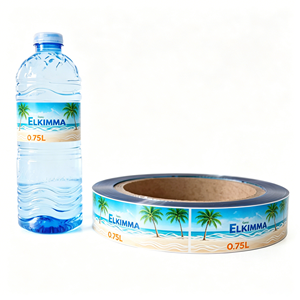Etiquetas personalizadas para productos de bebidas; etiquetas autoadhesivas para botellas de agua; impresión de etiquetas para botellas - Product Image 3