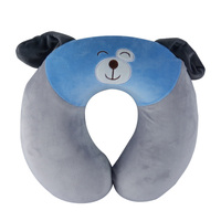 Oreiller de voyage en forme de U pour le cou, en peluche, pour animaux de compagnie, en polystyrène, doux, lavable, pour le bureau