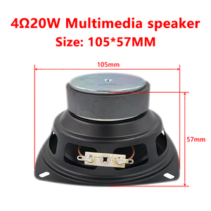 105*57Mm 4ohm20w 4Inch Đa Phương Tiện Bên Ngoài Loa Từ Tính Tần Số Đầy Đủ Cao Su Cạnh Trình Điều Khiển Loa Đơn Vị Cho Máy Tính Để Bàn Loa - Product Image 2