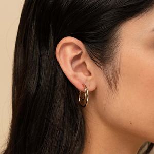 Milkkye nuevos pendientes de aro de media luna de plata 925 minimalistas joyería de moda para fiesta o regalo - Product Image 3