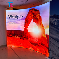 Comptoir lumineux Expo 1200x400x1000mm avec rangement verrouillable, LED avant et supérieure, sublimation par transfert thermique, table promotionnelle écologique