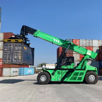 Reach Stacker SRSC45E 45 tonnes, machine de levage de conteneurs électrique fiable et sûre, anti-basculement dynamique pour les travaux de manutention de conteneurs