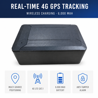 Pelacak GPS Pintar Tahan Air dengan Deteksi ACC, Penentuan Posisi 4G GLONASS WiFi LBS Nirkabel 6000mAh untuk Mobil, Truk, dan Sepeda Motor Mini