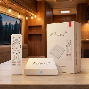 Boîtier TV intelligent XS97 RK14 Android 14 4K UHD avec processeur Rockchip RK3518, WiFi 6 et télécommande incluse - Product Image 1