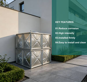 Réservoir de stockage d'<span class=keywords><strong>eau</strong></span> en panneaux modulaires ondulés en acier galvanisé à chaud avec construction boulonnée robuste pour l'industrie - Product Image 6