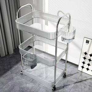 Carrito de Almacenamiento Multifuncional Moderno y Popular para Salón de Belleza, Carrito de SPA en Acrílico para Salón de Belleza - Product Image 1