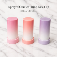 Capuchon de vernis à ongles cylindrique brillant multicolore en plastique, accessoire cosmétique, couleur personnalisée pour flacon de vernis gel, vente en gros