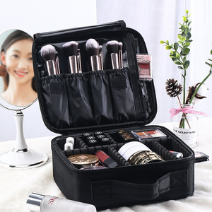 Bolsa Organizadora de Maquillaje Pozitilan, Estuche Cosmético Pequeño y Portátil con Cierre, Color Sólido, para Viaje, con Asa Suave - Product Image 2