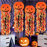 Lanterne en papier artisanale en forme d'alien pour Halloween, décoration suspendue pour fête, ornement festif