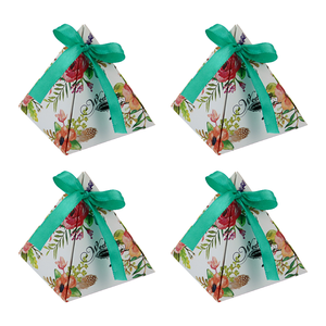 Boîte de bonbon de mariage demoiselle d'honneur avec logo personnalisé emballage hexagonal en carton vert or rouge pour le type de dossier feuille de chocolat sucré - Product Image 1