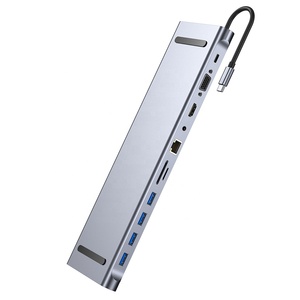 10-in-1 dock trạm với loại C USB cho USB <span class=keywords><strong>Ethernet</strong></span> <span class=keywords><strong>Adapter</strong></span> <span class=keywords><strong>RJ45</strong></span> cho USB 3.0 Thunderbolt Dock Hub trong kho - Product Image 3