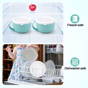 Couvre-bols réutilisables en silicone de qualité alimentaire 5,9 pouces pour sorbetière, outils pour la fabrication de crème glacée - Product Image 4