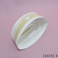 Nuevo diseño Hui Muslim Worship Cap Hilo dorado Estilo de personaje bordado Sombrero usable para exteriores