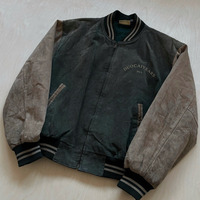 Veste universitaire en cuir véritable pour homme DCY, coupe-vent épaisse unisexe avec fermeture éclair, mode hiver avec logo, échantillon gratuit