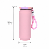 Bouteille isotherme portable en acier inoxydable 304 à double paroi de 16 oz avec logo personnalisé, pour canettes de cola, café et eau, avec corde pour l'extérieur