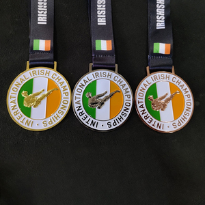 Médaille 3D personnalisée pour le sport Kick Boxing Taekwondo Grand Or Bronze Argent avec ruban Médailles de compétition personnalisées - Product Image 2