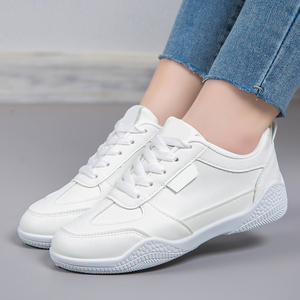 Baskets mode <span class=keywords><strong>femme</strong></span> <span class=keywords><strong>en</strong></span> PU, chaussures décontractées blanches, baskets basses à lacets pour <span class=keywords><strong>femme</strong></span> - Product Image 6