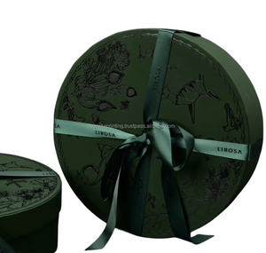 Boîtes cadeaux rondes tactiles personnalisées de luxe en carton rigide UV réutilisable avec feuille pour la marque de parfum - Product Image 4