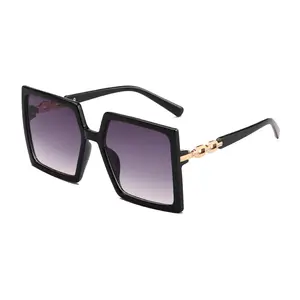 Lbashades óculos de sol da moda uv400 2021, óculos de sol feminino, grande, quadrado, de grandes dimensões, sombra feminina