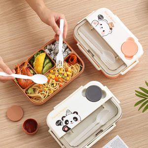 Hot Selling Large Capacity Divided <b>Lunch</b> <b>Box</b> Student Cartoon Panda School <b>Lunch</b> <b>Box</b> Work Microwave Oven Bento <b>Box</b> - Product Image 4