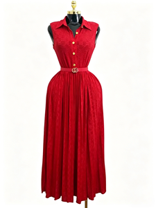 Abiti Lunghi Estivi Vintage Traspiranti Eleganti alla <span class=keywords><strong>Moda</strong></span> a Righe con Lacci a Vita Alta per Donna Europa America - Product Image 6