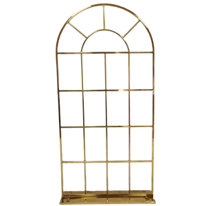ซุ้มแต่งงานสแตนเลสสีทองปรับแต่งได้ ตกแต่งพื้นหลังด้วยตาข่ายโลหะ ขนาด 120 ซม.*240 ซม. ทันสมัย สวยงาม ทนทาน ใช้ตกแต่งบ้าน - Product Image 2