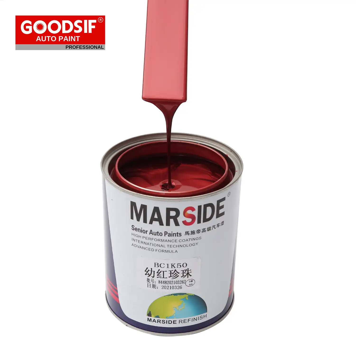 Goodsif Auto Refinish Paint From China Top Brand Crystal White Pearl Color 1K Car Paint