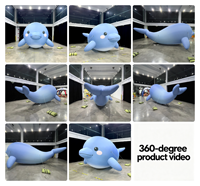 Dauphin gonflable géant personnalisé pour la publicité, créature marine gonflable, mascotte animale gonflable, dauphin gonflable