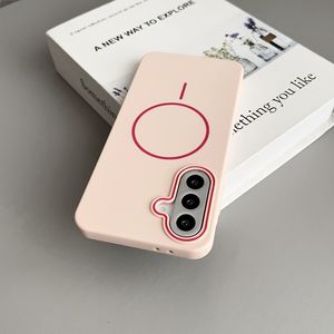 Funda de carga inalámbrica magnética para <span class=keywords><strong>Samsung</strong></span> <span class=keywords><strong>Galaxy</strong></span> S25 Plus S24 Ultra S23 FE A06 A16 A26 A36 A56 A34 A24 <span class=keywords><strong>A13</strong></span> 4G funda de TPU suave - Product Image 3