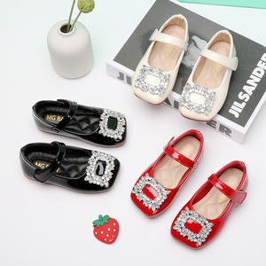 Sepatu princess anak perempuan, sepatu datar putri berlian imitasi untuk pesta pernikahan - Product Image 1