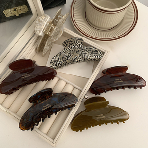 Barrette à cheveux en acétate personnalisée, pinces géométriques à fleurs, pinces coréennes, grande pince à cheveux florale, pince à cheveux en acide acétique - Product Image 4
