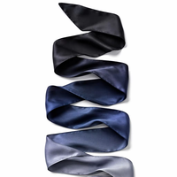 Écharpe carrée de luxe 100% soie de mûrier à motif géométrique 17cm*145cm, imprimée numériquement, douce pour la peau, pour femme, toutes saisons