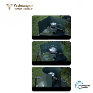 Couvercle coupe-vent pliable en alliage pour réchaud à gaz de camping extérieur, déflecteur de vent portable pour réchaud à cartouche pour le camping - Product Image 3