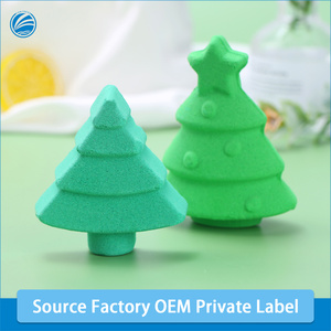 Bombas de Baño Efervescentes Personalizadas con Sal de Sodio Hidratante, Diseño de Árbol de Navidad, Estilo Adorable, Caja de Regalo, Lavables, Forma Divertida, 3 Años de Vida Útil, Indulgentes - Product Image 2