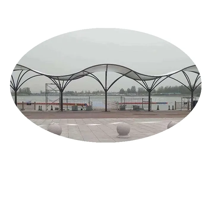 PVC PVDF PVF PTFE ETFE Enduit Traction Ombre Fibre de Verre Polyester Tissu Architecture Membrane Matériel