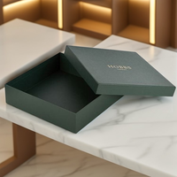 Emballages en carton rigides pour vêtements de luxe personnalisés avec couvercle amovible, 2 pièces, laminage mat, revêtement UV pour chaussettes, fourrure