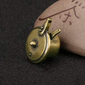 Artigianato in ottone cucina pentole styling ciondolo portachiavi pentole mini giocattolo - Product Image 4