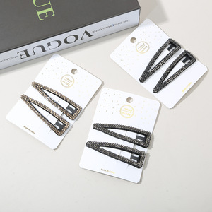 Ensemble de barrettes à cheveux en strass faits à la main, tendance et doux, pour accessoires de cheveux avec clip pour <span class=keywords><strong>frange</strong></span> cassée - Product Image 1