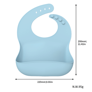 مريلة سيليكون للأطفال مخصصة بالجملة، مقاومة للماء، خالية من مادة BPA، قابلة للتعديل وسهلة التنظيف للرضع والأطفال الصغار - Product Image 6