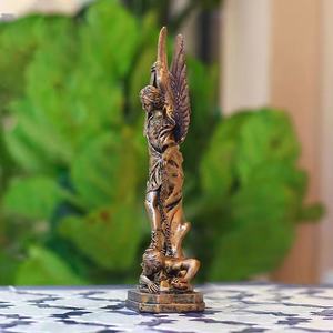 Résine Artisanat Bronze Saint Michel Figurine Religieux Cadeau Personnalisé Ange Sculpture Décoration - Product Image 3