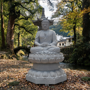 Statue traditionnelle de <span class=keywords><strong>Bouddha</strong></span> Guanyin assis, sculpture religieuse personnalisable pour la décoration des temples, la méditation zen et les espaces sacrés - Product Image 4